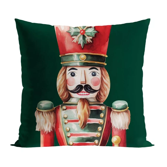 Poszewka świąteczna Dziadki do orzechów Markizeta zielony