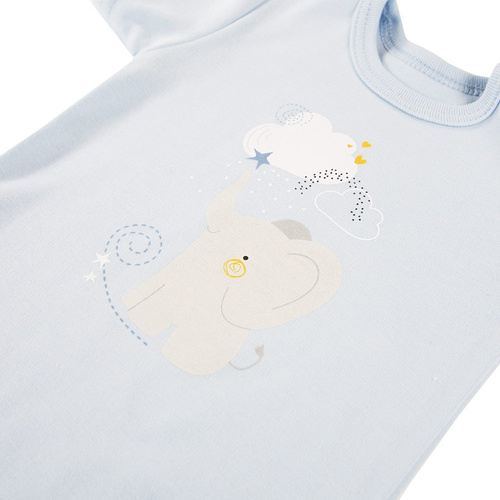 Body z krótkim rękawem Mellow Ewa Klucze - niebieski