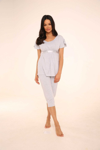 448 Julie Piżama Damska 3/4 - jasny melanż