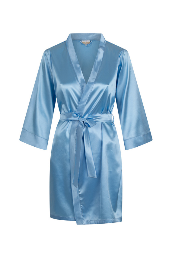 Szlafrok damski satynowy Vesna ByShelly - błękitny