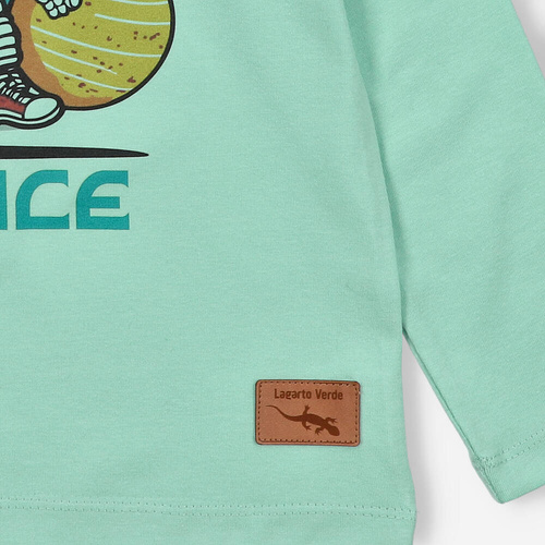 Bluzka chłopięca z długim rękawem KAR-1006/PIS Lagarto Verde pistacjowy 