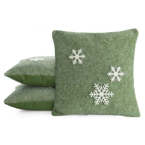 Poszewka świąteczna śnieżynki Chp 83A Eurofirany zielony 
