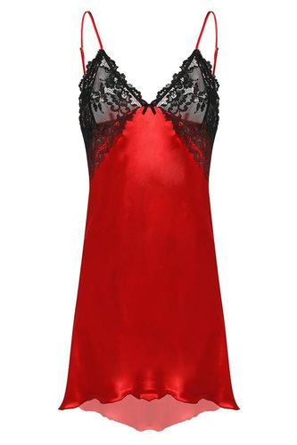 Halka satynowa Evelyn DKaren - czerwony