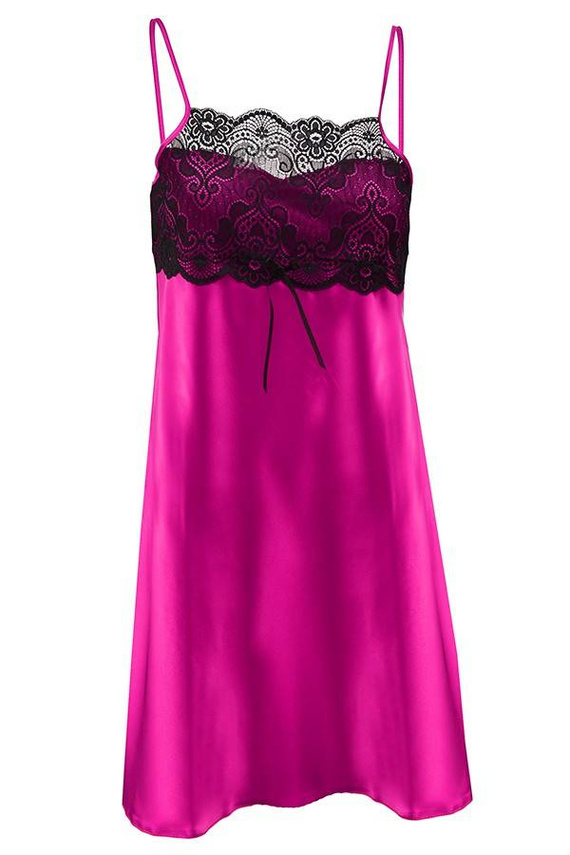 Ismena Halka satynowa koszulka damska DKaren - pink