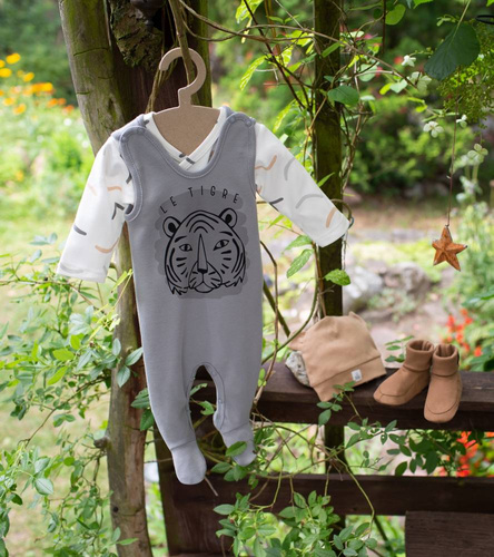 Śpiochy niemowlęce Le Tigre Pinokio - szary