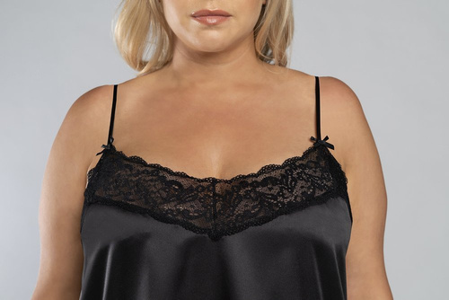 Piżama Damska wąskie ramiączko, krótkie spodenki Dotyk Italian Fashion - czarna 