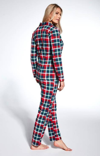 Cornette Piżama damska rozpinana 482/369 Roxy - granatowy-czerwony