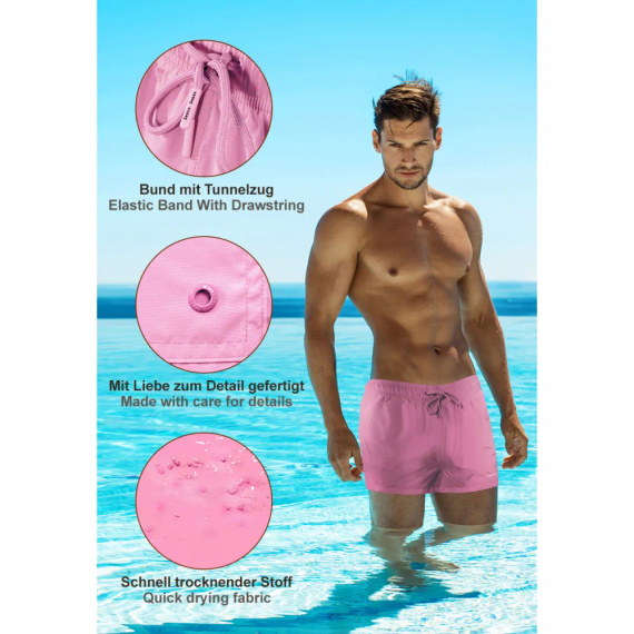 Szorty kąpielowe SZ2404 Sesto Senso różowy