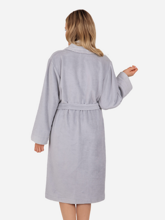 Szlafrok damski Matilde ByShelly - jasny szary
