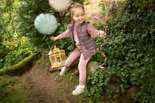 Spodnie niemowlęce Magic Vibes Pinokio - różowy