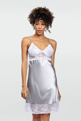 Halka satynowa Harper DKaren srebrny 