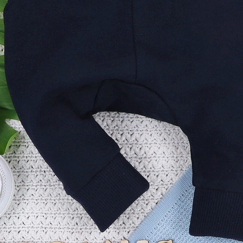 Spodnie dresowe z bawełny organicznej Fun Origami Nini granatowy 