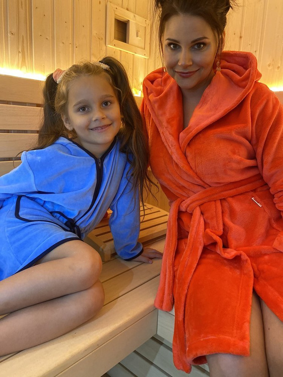 374 / 375 Desiree Szlafrok dziecięcy - niebieski