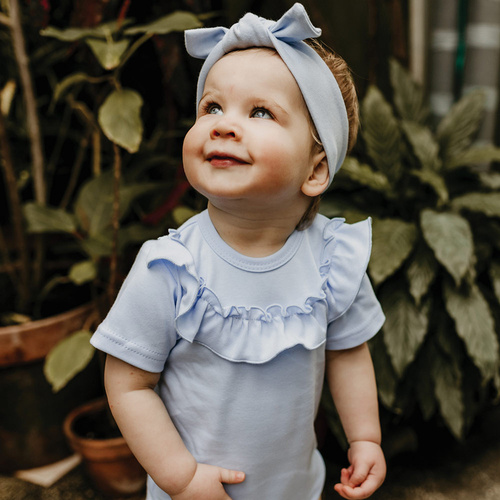 Body z krótkim rękawem Botanic Eevi - błękitny