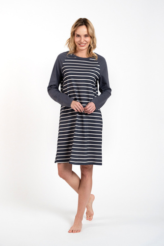 Koszula nocna damska Oda Italian Fashion - druk grafitowy