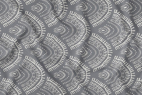 Obrus dekoracyjny 4133 A Panama 98 Detexpol szary biały rozety