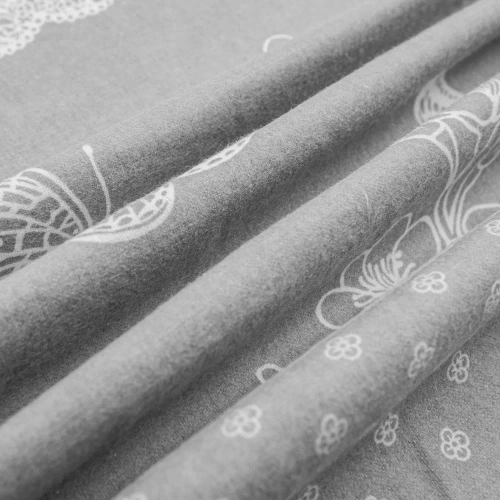 Pościel flanelowa kwiaty 31503/2 Darymex szary