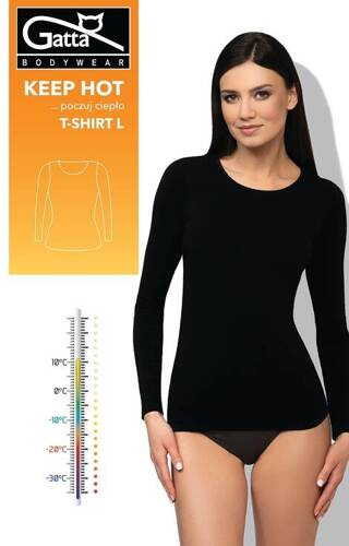 Bluzka damska 42077 T-Shirt Keep Hot Gatta - czarny