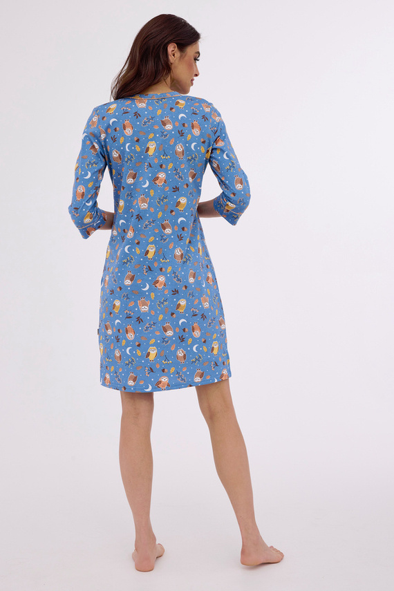 Koszula rozpinana 485/383 Owls 3 Cornette niebieski