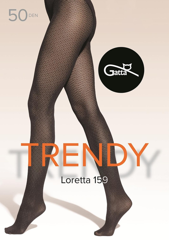Loretta 159 Gatta – rajstopy wzorzyste, 50 den, poliamid + elastan