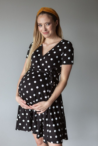 Sukienka ciążowa   122  MIRACLE-  czarny