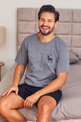 PMB.7235 Piżama Męska Doctor Nap - dark grey