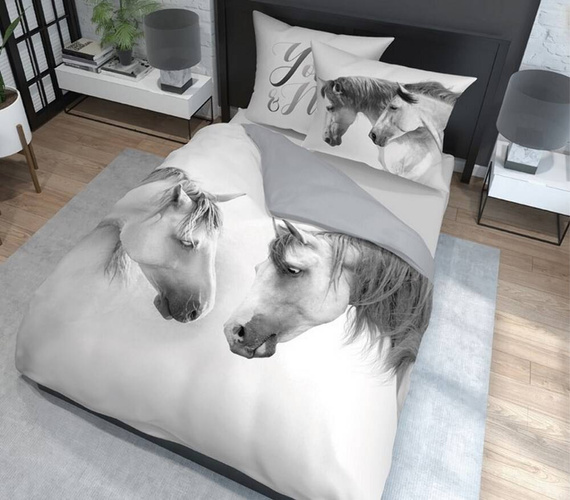 Pościel bawełniana młodzieżowa koń kucyk horse 3819 A Holland Natura 2 Detexpol