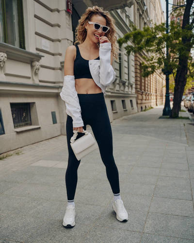 Legginsy damskie Seamless leggins free Gabriella czarny