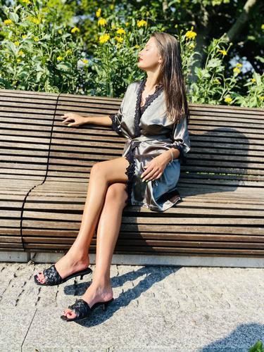 Szlafrok damski 929 Kleoree De Lafense - szary 