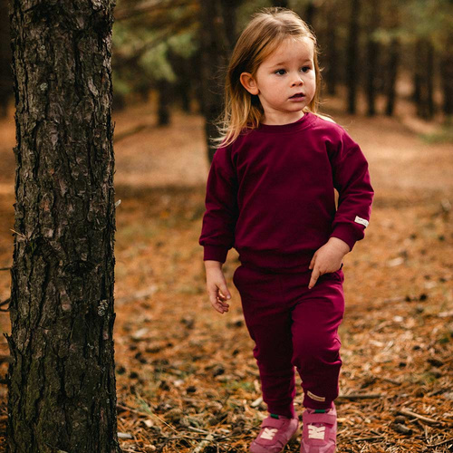 Eevi Simply Comfy bordowa – stylowa bluza oversize dla dzieci z miękkiej bawełny
