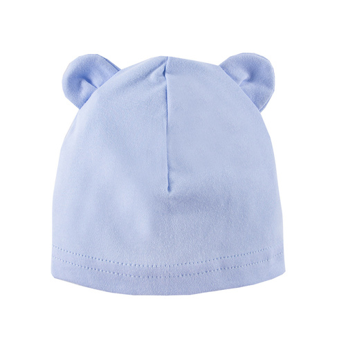 Czapka niemowlęca z uszkami 3-pak Good Day Eevi - niebieski/szary/czarny