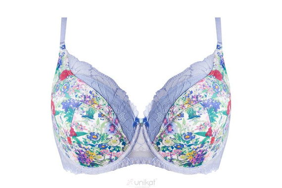 Biustonosz usztywniany Fabien full cup Unikat niebieski