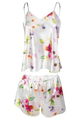 Komplet piżama damska Flowers  DKaren -DK-KK 10 biały