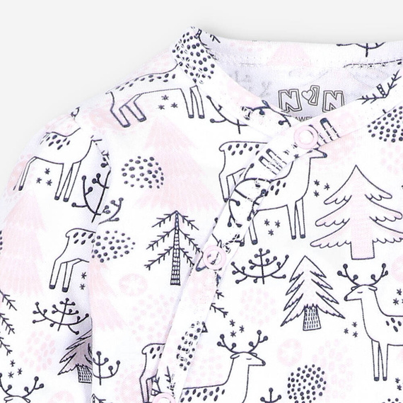 Body kopertowe z bawełny organicznej Jelonki Nini druk