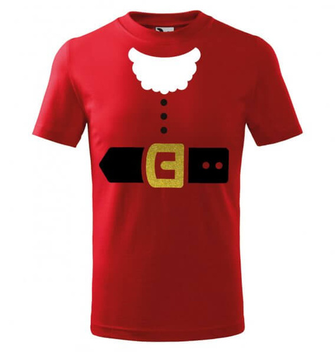 Koszulka dziecięca świąteczna "Mikołaj" Moocha czerwony 