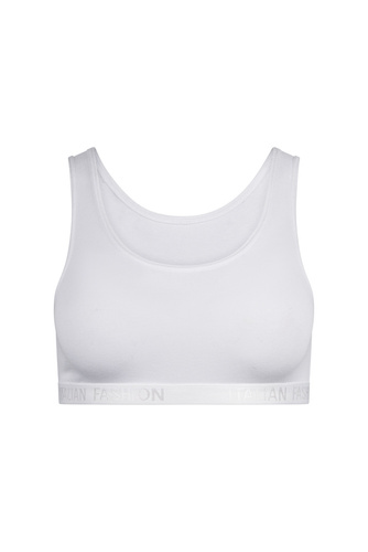 Stanik dziewczęcy, szerokie ramiączko Nikola Italian Fashion- biały