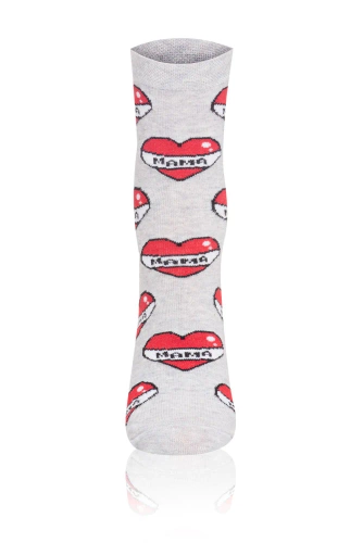 Skarpety damskie S122D Mama Italian Fashion - szary