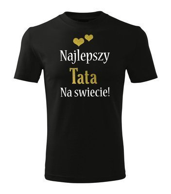 Koszulka męska "Najlepszy tata na świecie" Moocha czarny