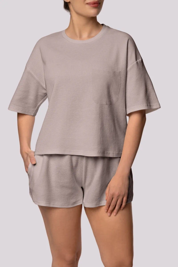 Piżama damska Cozy shortsleeve Mona różowy