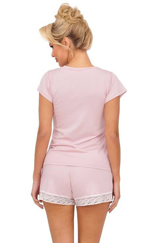 Piżama damska Simply 1/2 Donna - pudrowy róż