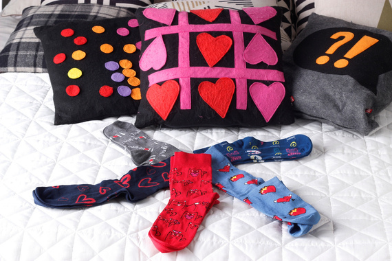 W84.01P Woman Casual Skarpety Walentynkowe damskie Wola 199/B6R - navy