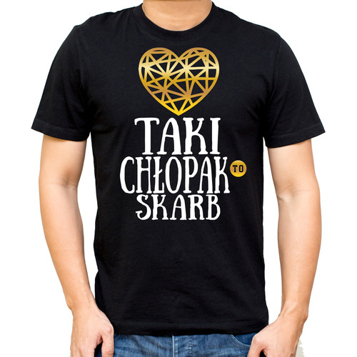 Koszulka męska "TAKI CHŁOPAK TO SKARB" Moocha czarny