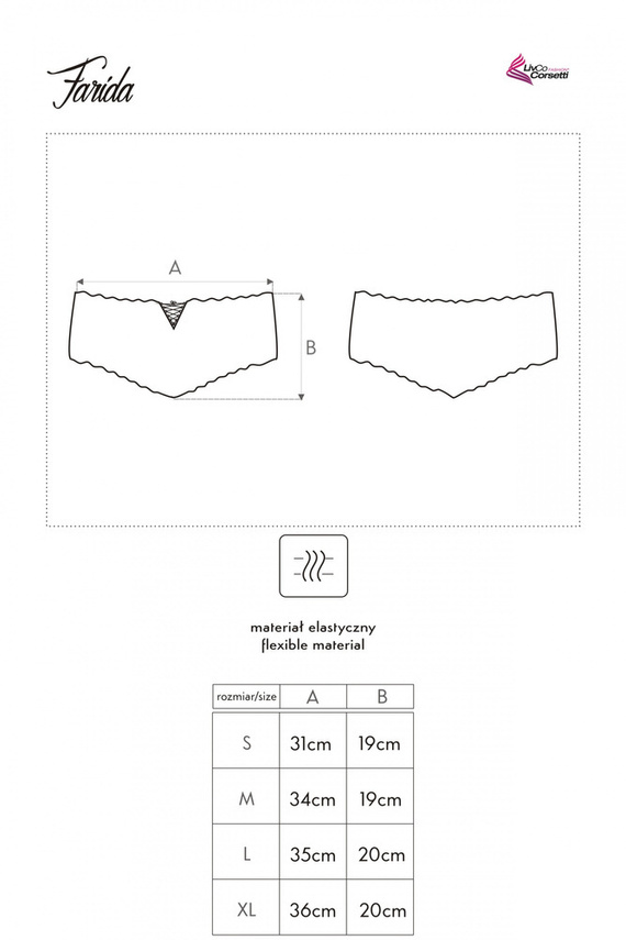 Szorty damskie Farida White LC 6071 LivCo Corsetti Fashion biały