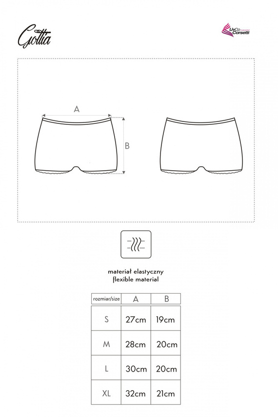 Szorty damskie Gottia LC 6051 LivCo Corsetti Fashion biały