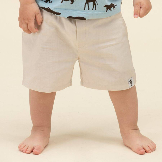 Krótkie spodenki na gumce Safari Pinokio - beżowy