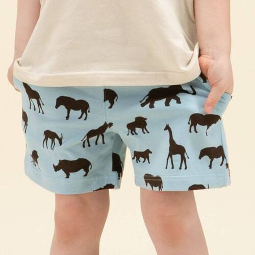 Krótkie spodenki na gumce Safari Pinokio - afryka niebieski