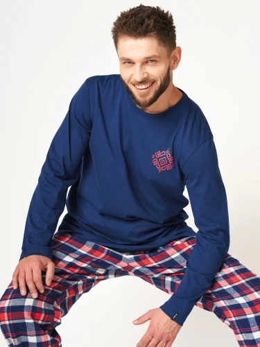 Piżama Męska MNS 613 Key - granatowy