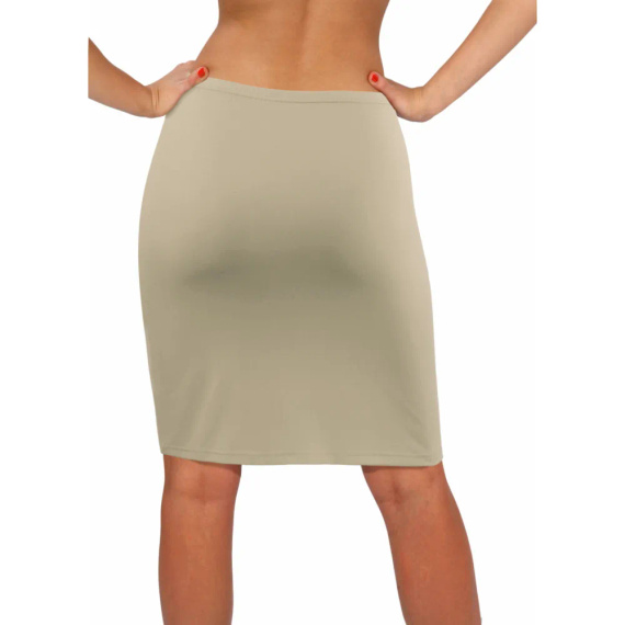 Spódnica damska gładka Sesto Senso beżowy