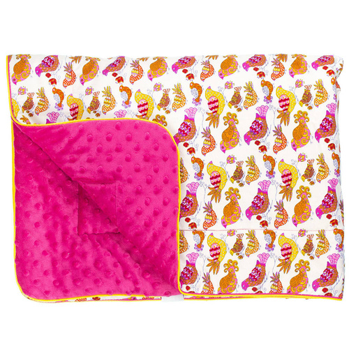 Kocyk niemowlęcy Papugi Martex zielony