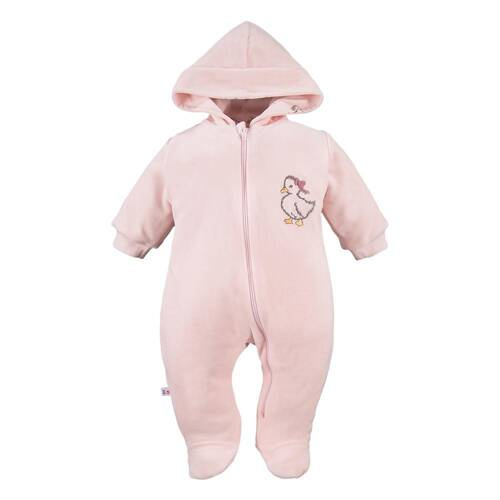 Pajac z kapturem Little Ducks Eevi - różowy